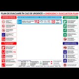 Placuta cu plan de evacuare in caz de incendiu